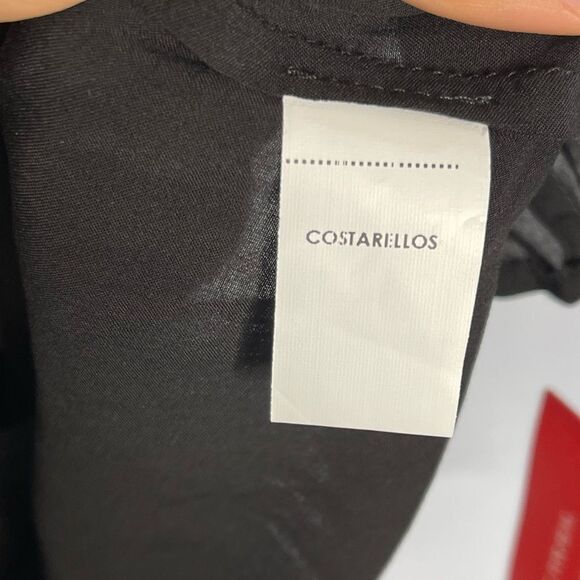 Costarellos Womens Spaghetti Strap Scoop Neck Tank Top Black Size US 10 - Picture 4 of 8